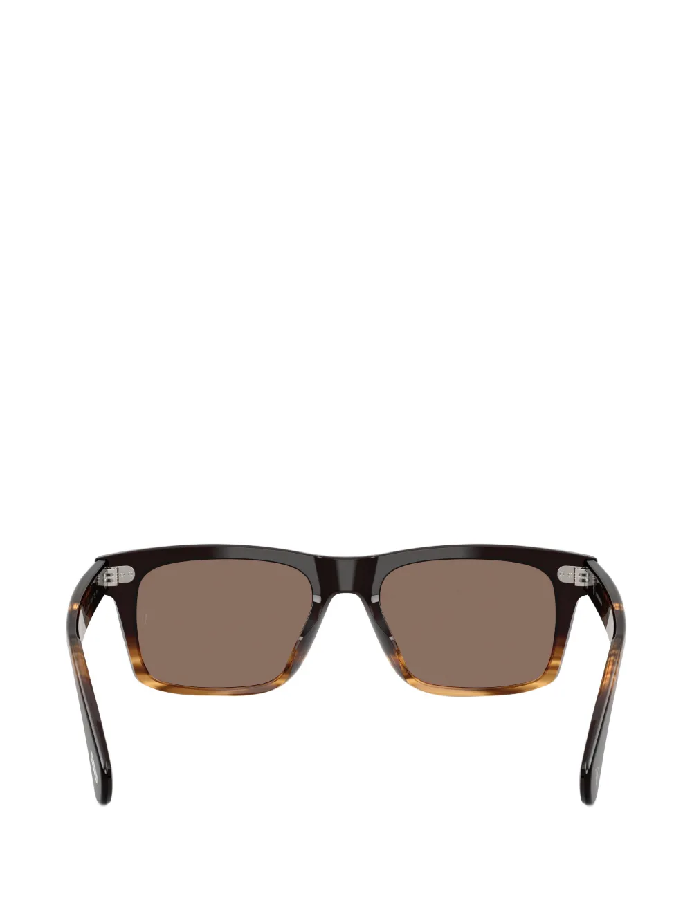 Oliver Peoples Zonnebril met rechthoekig montuur Bruin