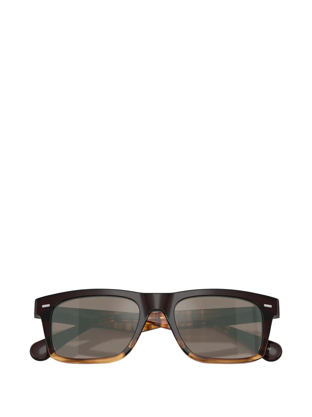 Oliver Peoples Zonnebril met rechthoekig montuur Bruin