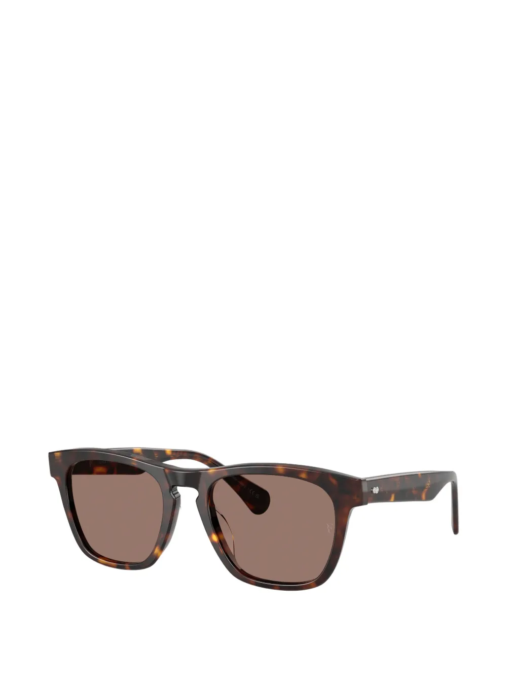 Oliver Peoples R-3 zonnebril met vierkant montuur Bruin
