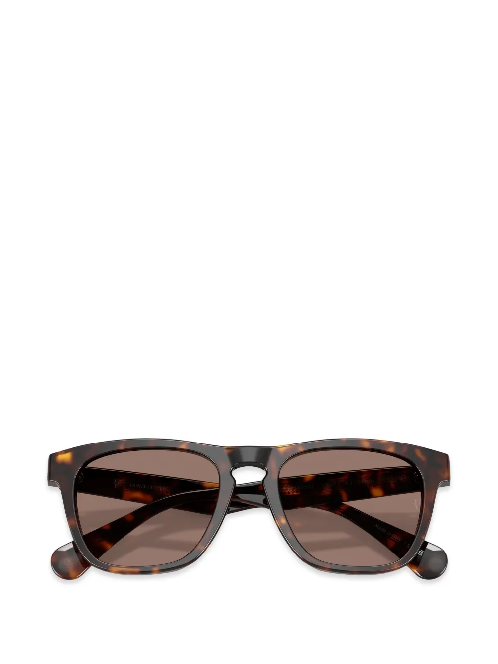Oliver Peoples R-3 zonnebril met vierkant montuur Bruin
