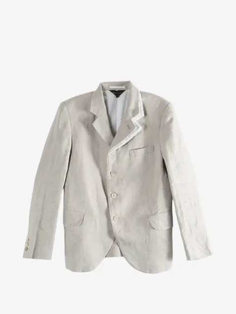 Comme Des Garçons asymmetric frayed-trim blazer