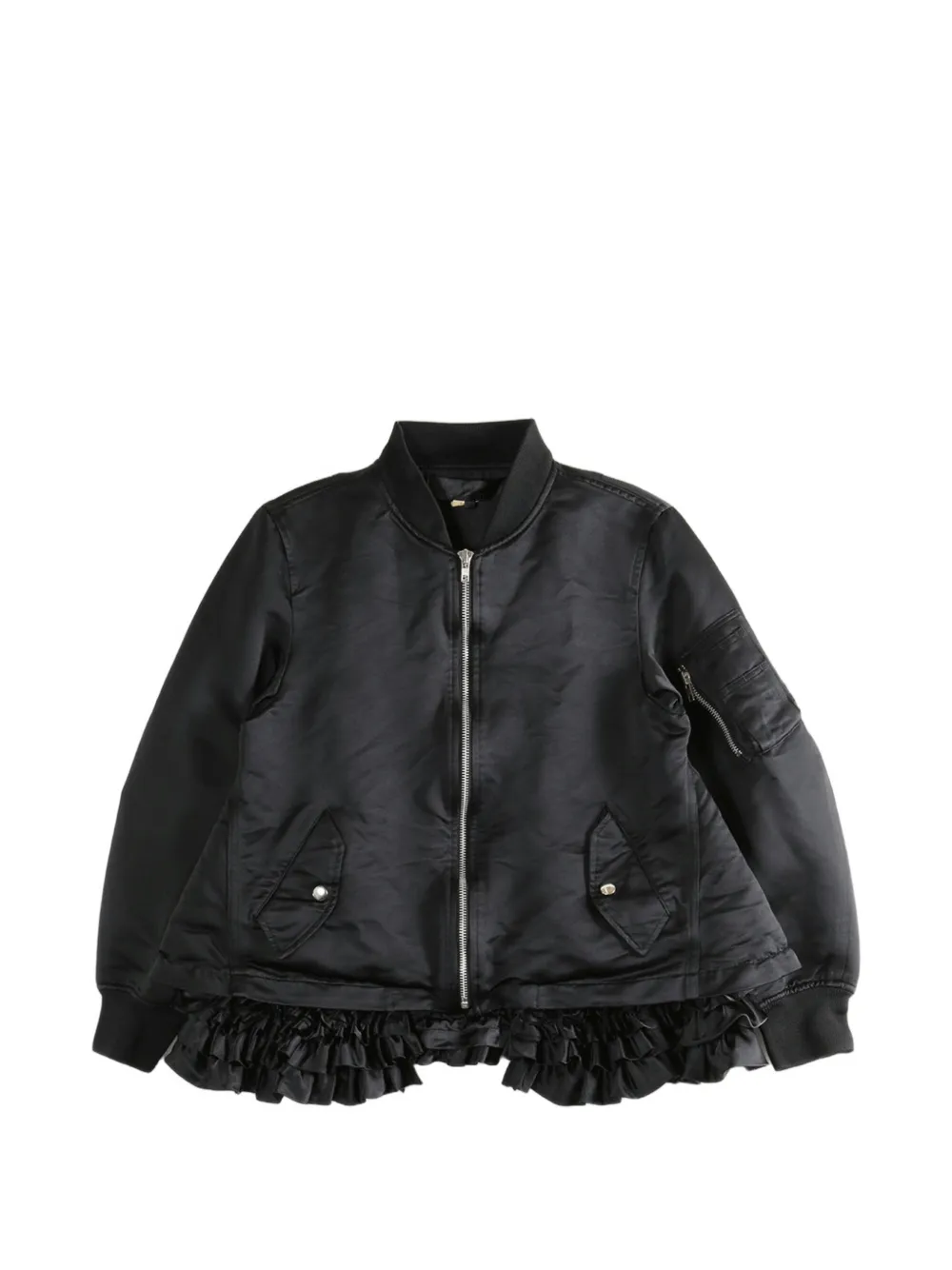 Comme Des Garçons Comme Des Garçons ruffled bomber jacket - Nero