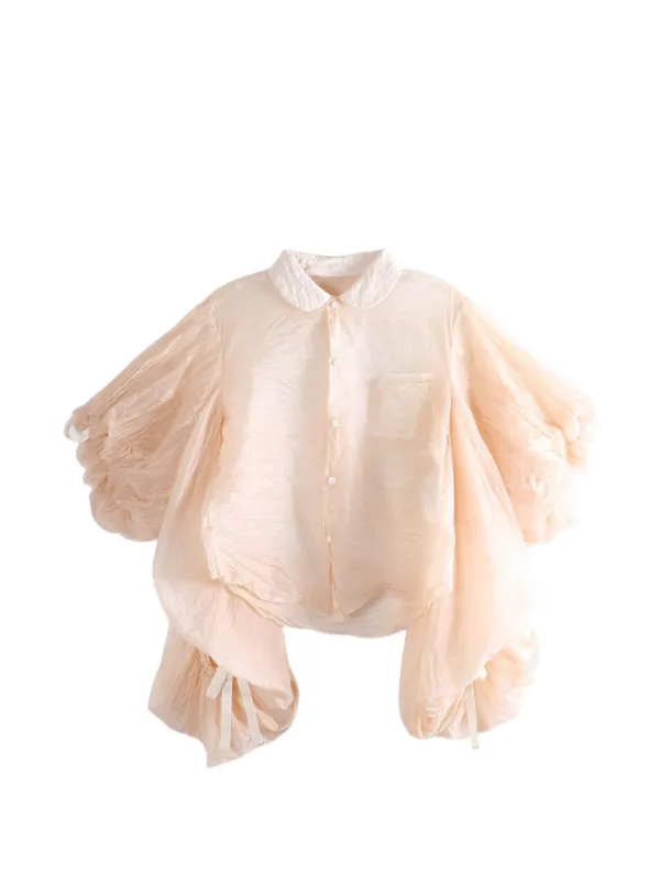 Comme Des Garçons Comme Des Garçons puff-sleeve Blouse | Neutrals