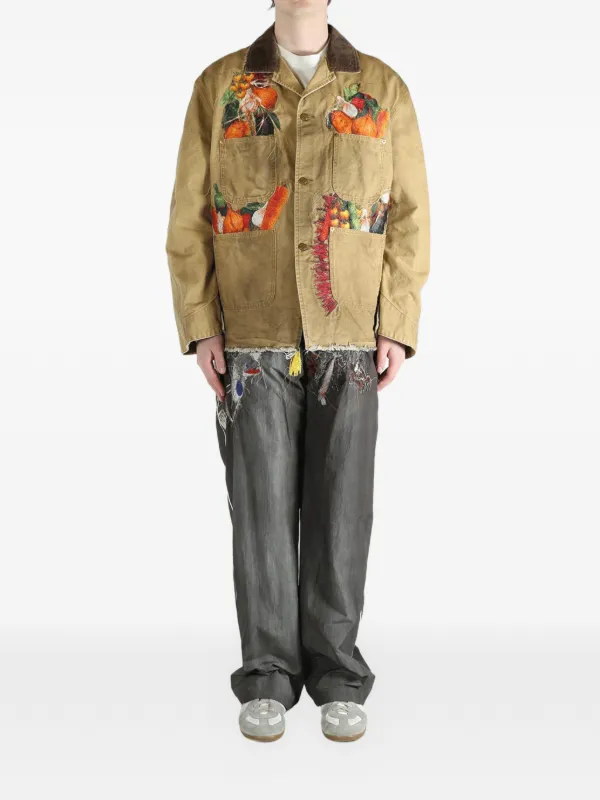 Doublet Vegetable-embroidered Jacket | Neutrals | FARFETCH ZA