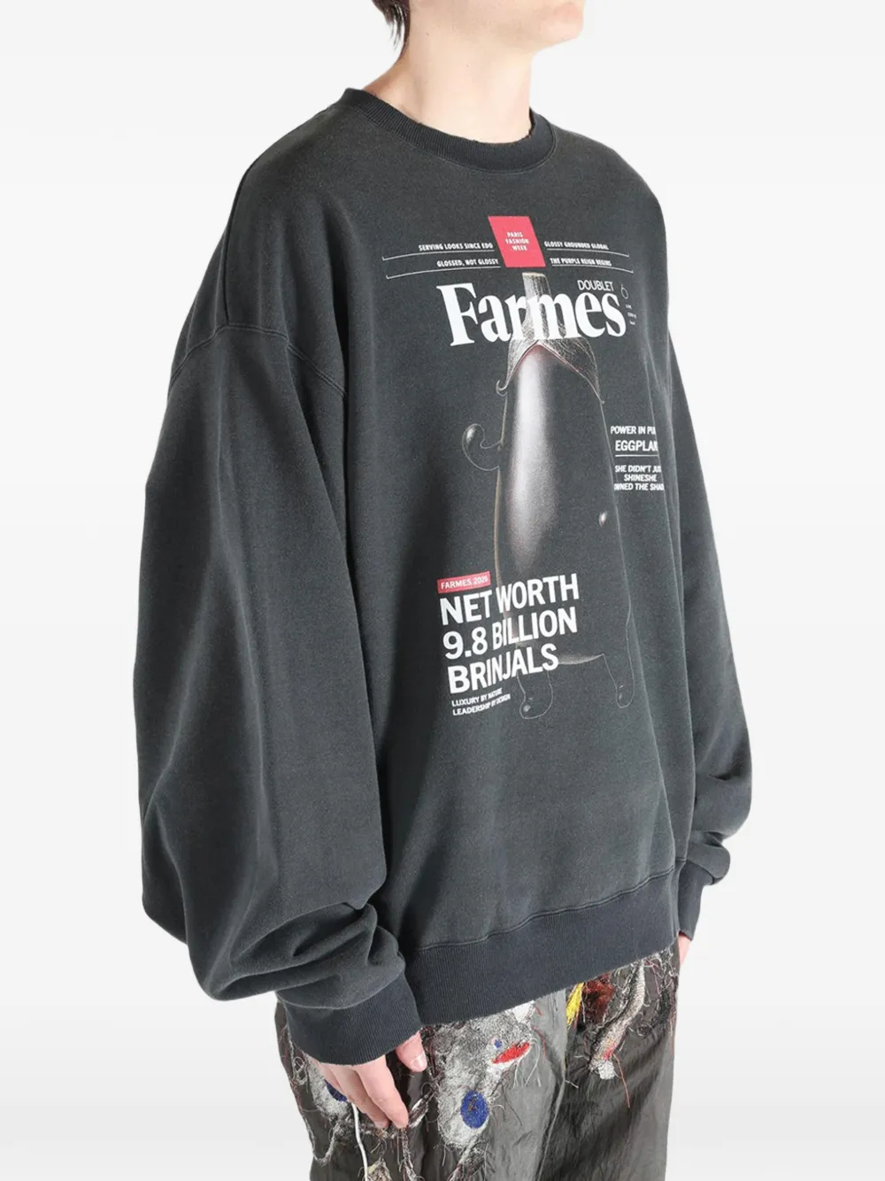 Doublet Sweater met print Grijs