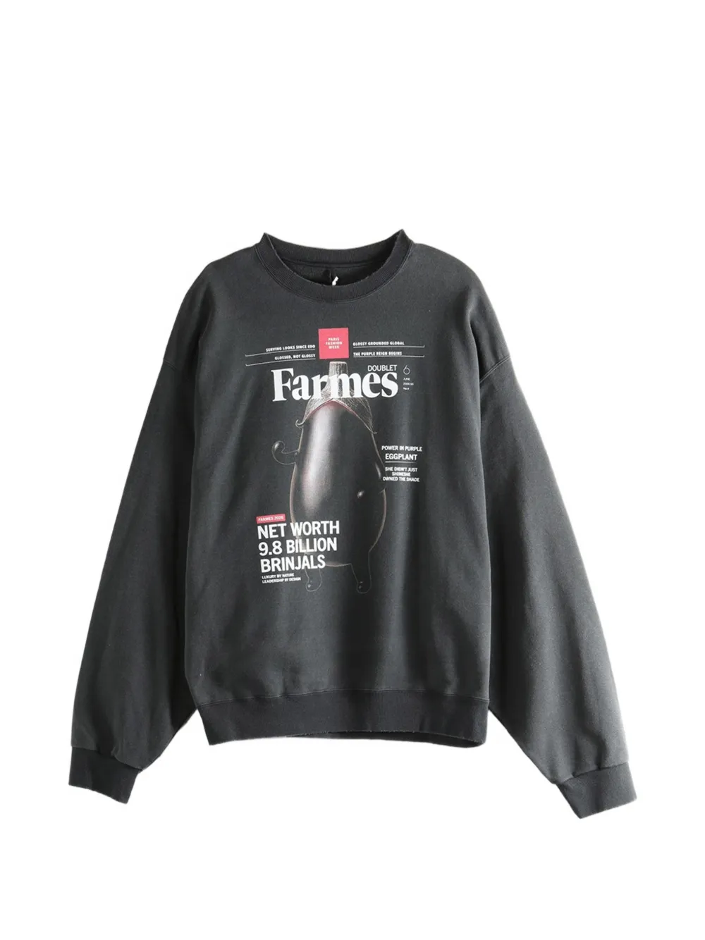 Doublet Farmes Magazine Cover printed sweatshirt - Grigio