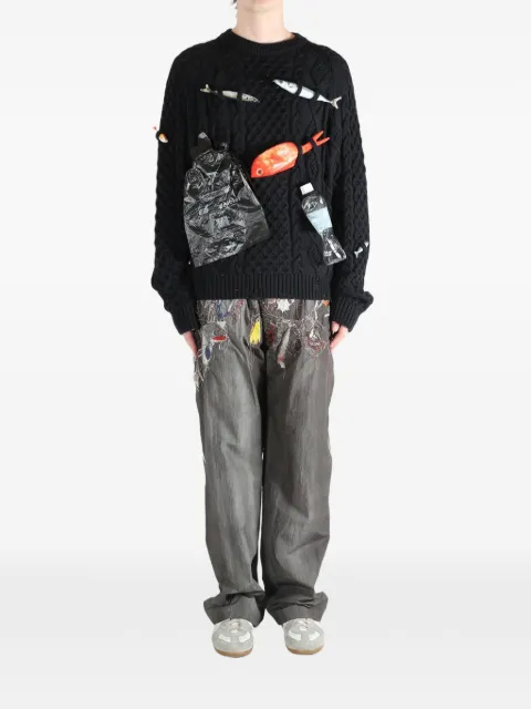 Doublet Caught In The Cable Fisherman sweater