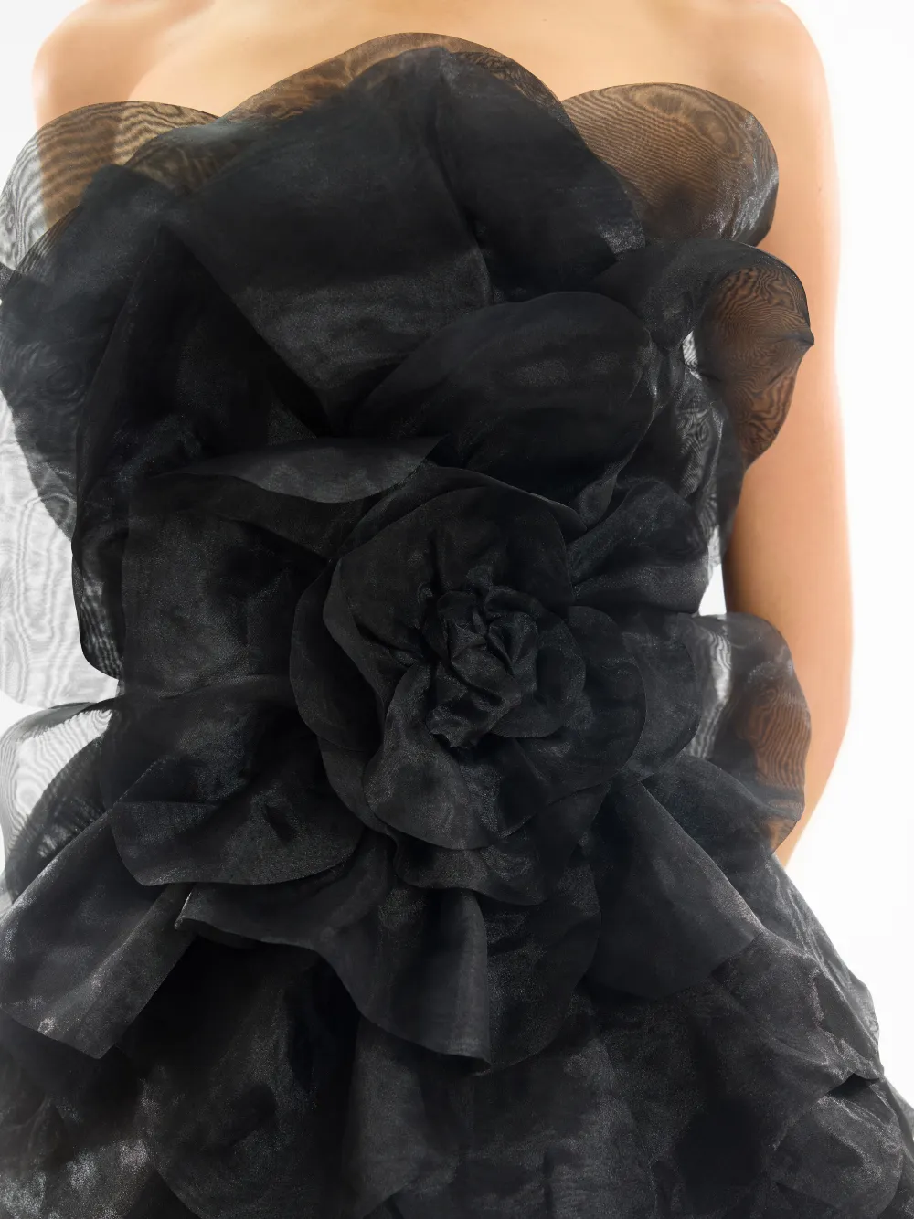 Gemy Maalouf Strapless mini-jurk met ruches Zwart