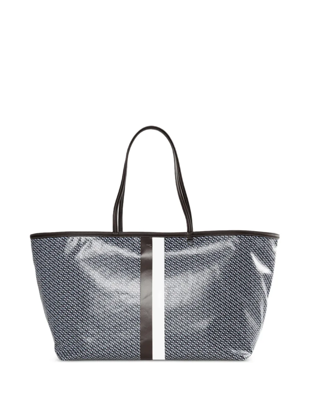 Tory Burch Borsa tote Racer XL a righe - Blu