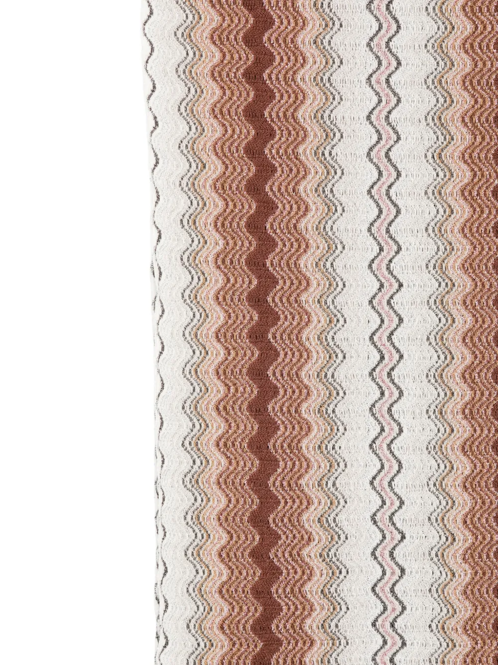  Missoni Zigzag-pattern Fringed Scarf - Neutrals 