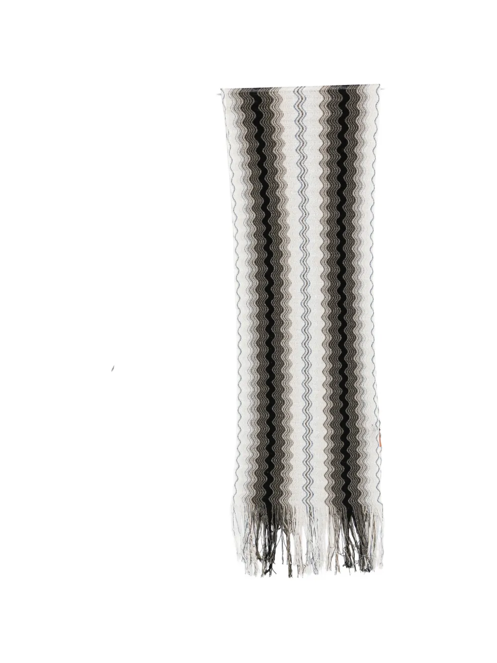 Missoni chevron fringed scarf - Toni neutri