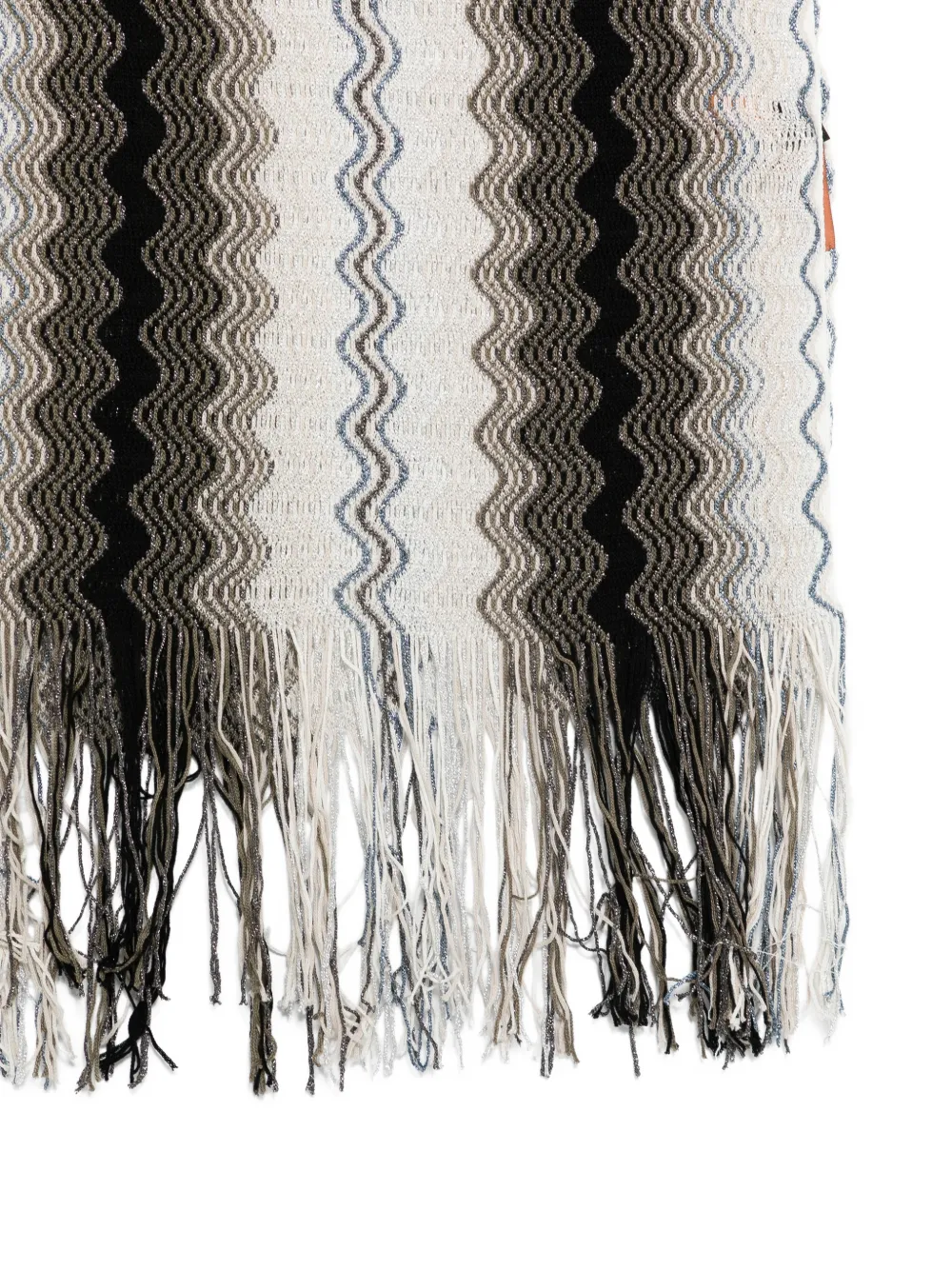  Missoni Chevron Fringed Scarf - Neutrals 