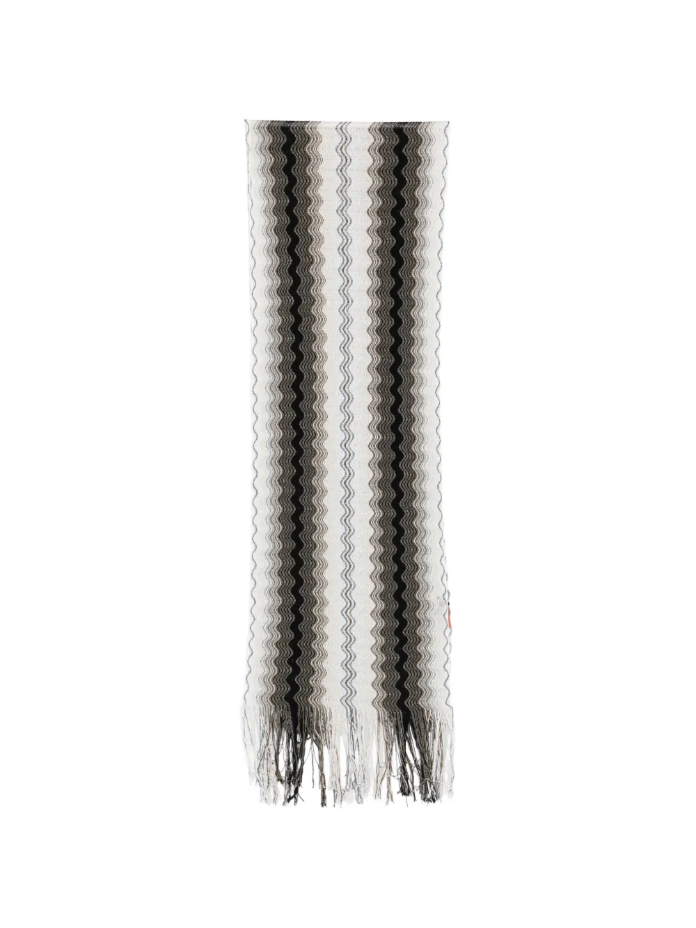 Missoni chevron fringed scarf - Toni neutri
