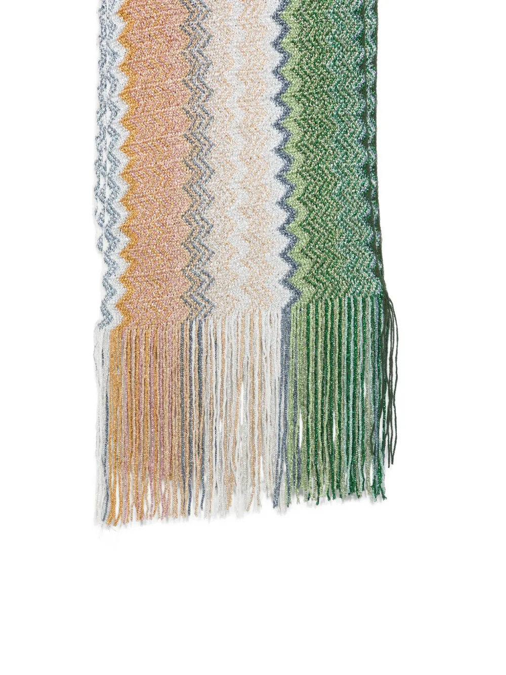  Missoni Zigzag Fringed Scarf - Green 
