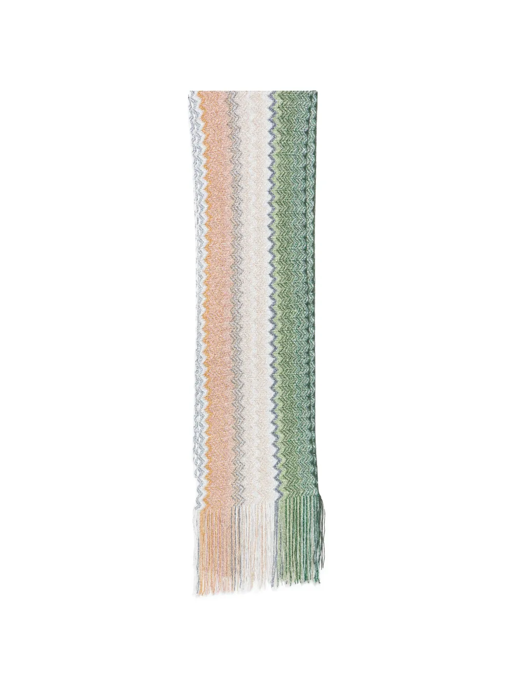 Missoni zigzag fringed scarf - Verde