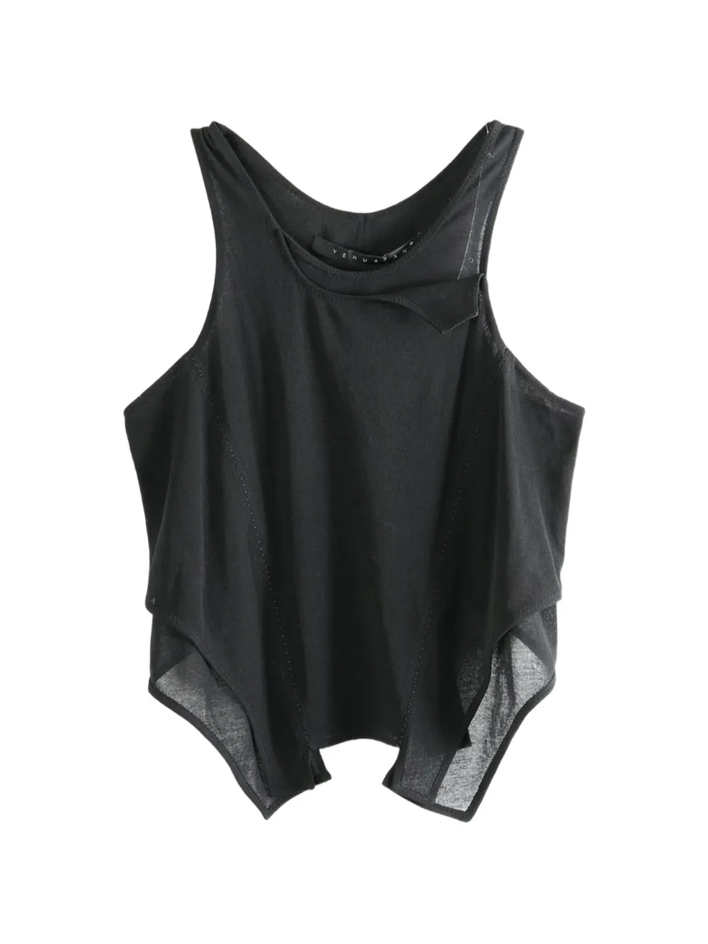 YEHUAFAN layered tank top - Schwarz