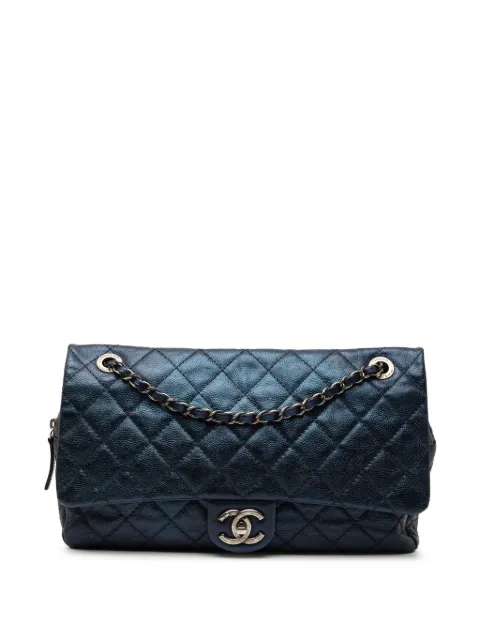 CHANEL Pre-Owned Jumbo Quiltad Caviar Easy Flap axelväska från 2013-2014