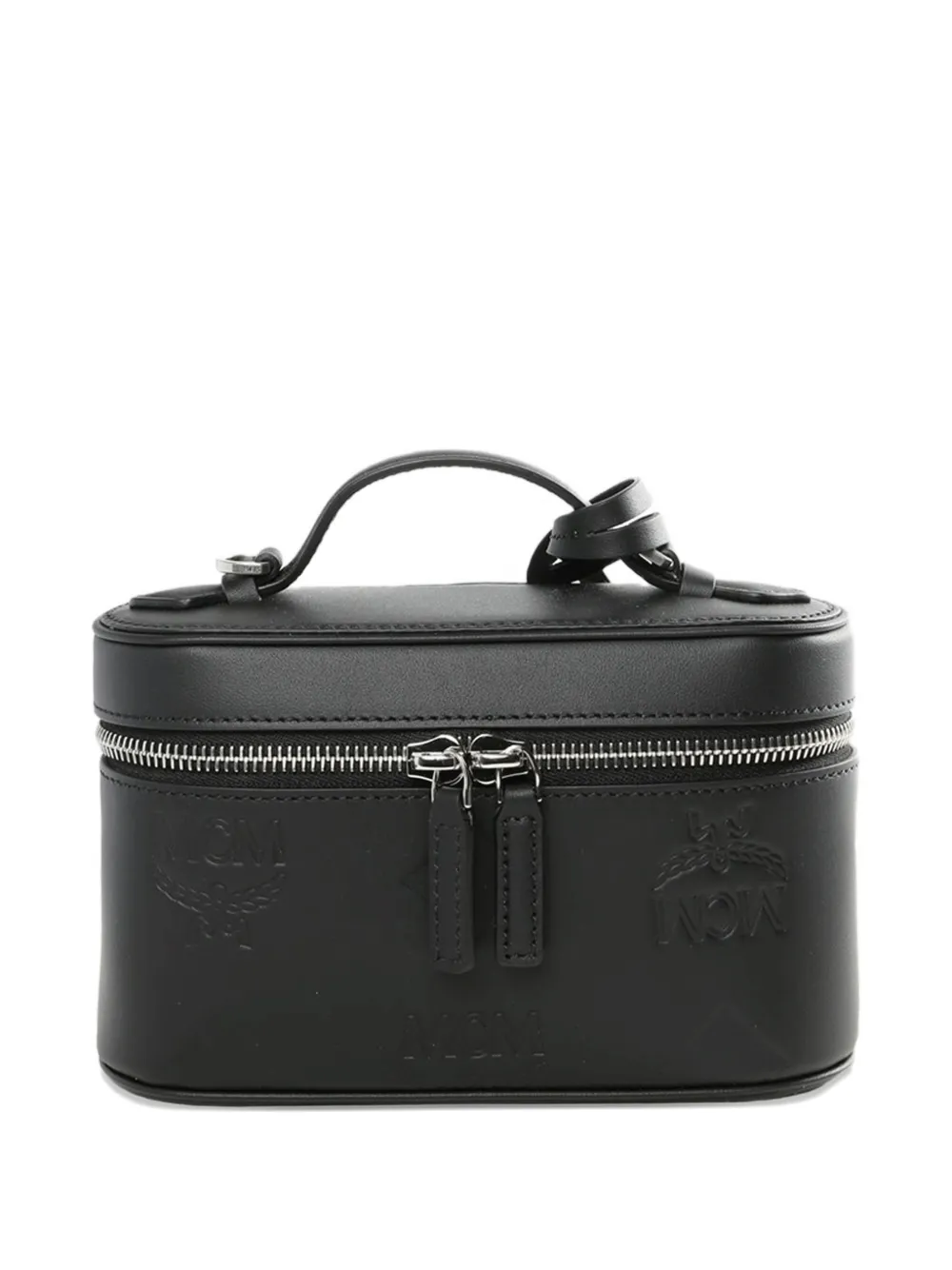 MCM Trousse Aren con logo goffrato - Nero