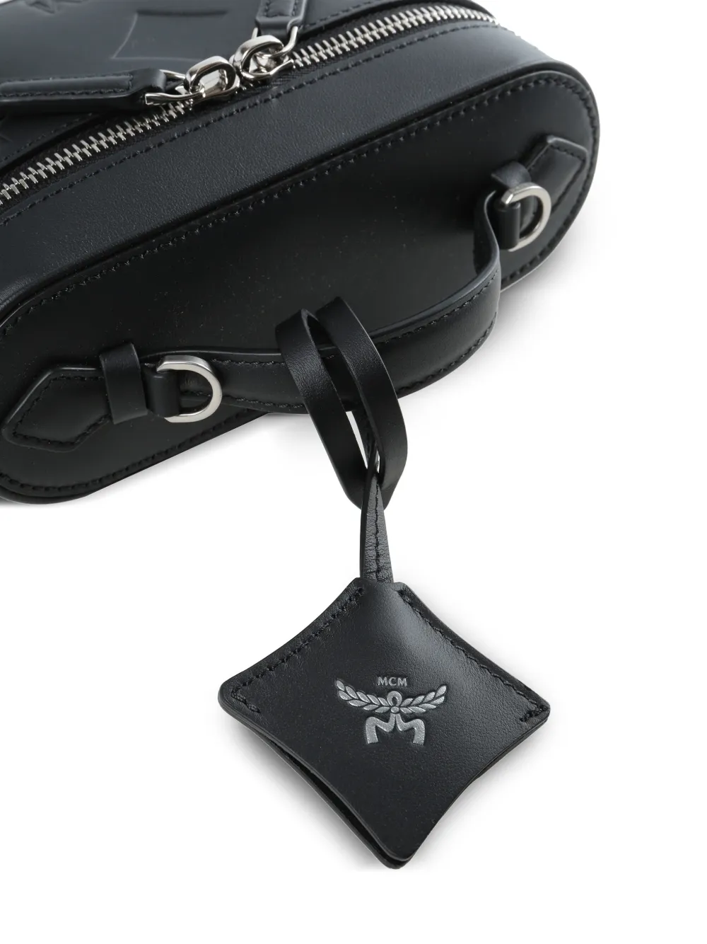  Mcm Aren Logo-embossed Vanity Case - Black 