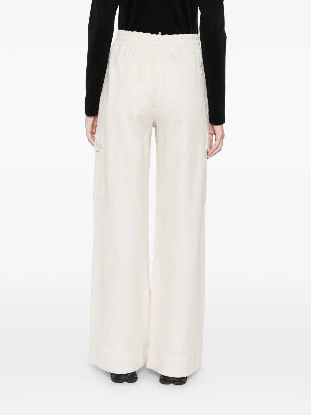 Moncler Grenoble Broek met cargo zak en trekkoord Beige