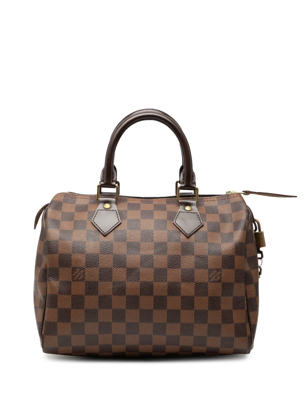Louis Vuitton Pre-Owned 2011 Damier Ebene Speedy 25 boston bag - Marrone