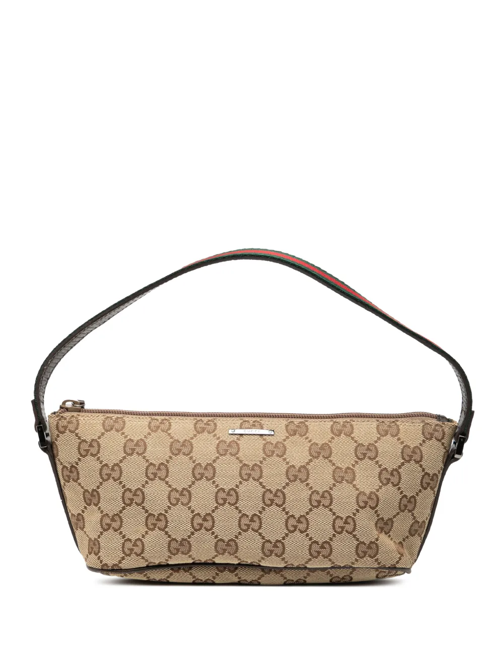 Gucci Pre-Owned 2000-2015 GG Canvas Web Boat shoulder bag - Marrone
