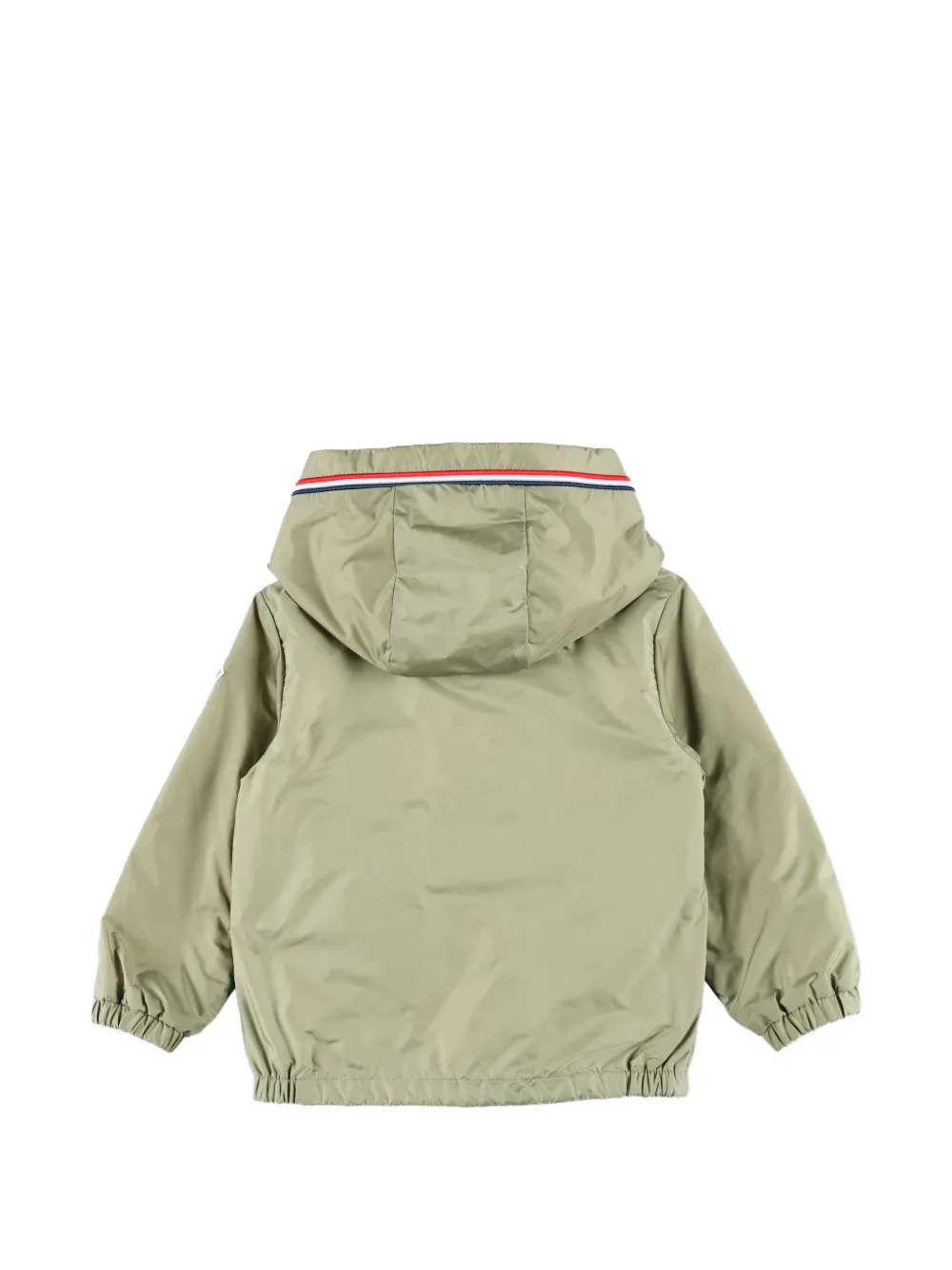  Moncler Enfant Granduc Striped Hooded Jacket - Green 