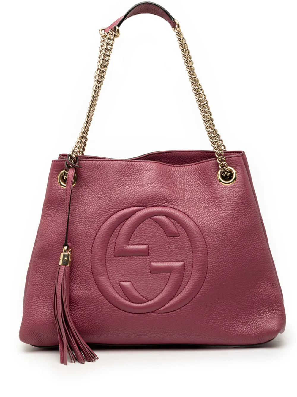 Gucci Pre-Owned 2000-2015 Medium Leather Soho Chain tote bag - Rosa