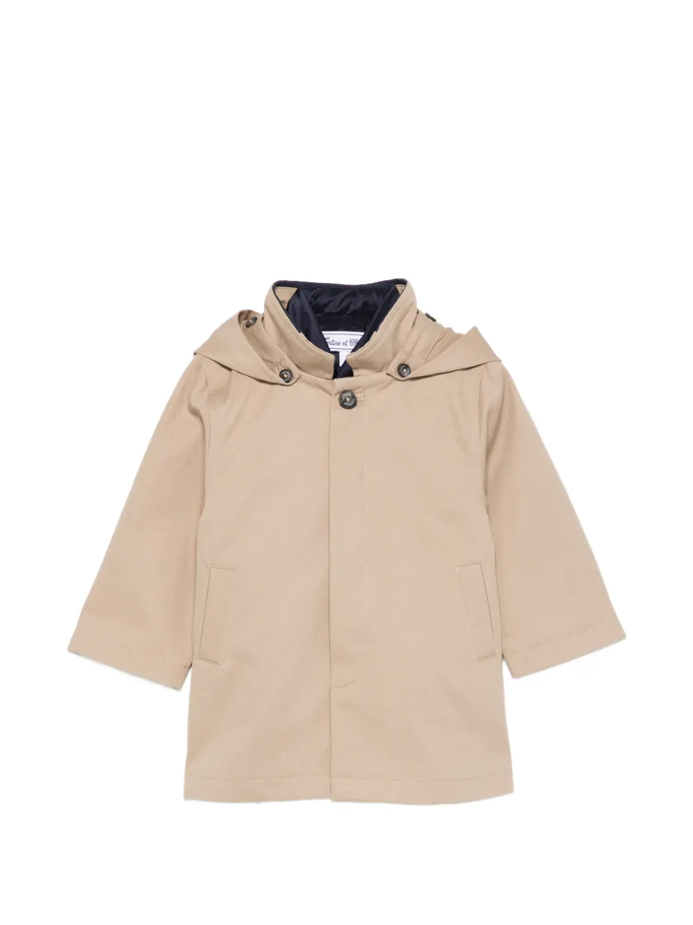 Tartine Et Chocolat hooded layered coat - Toni neutri