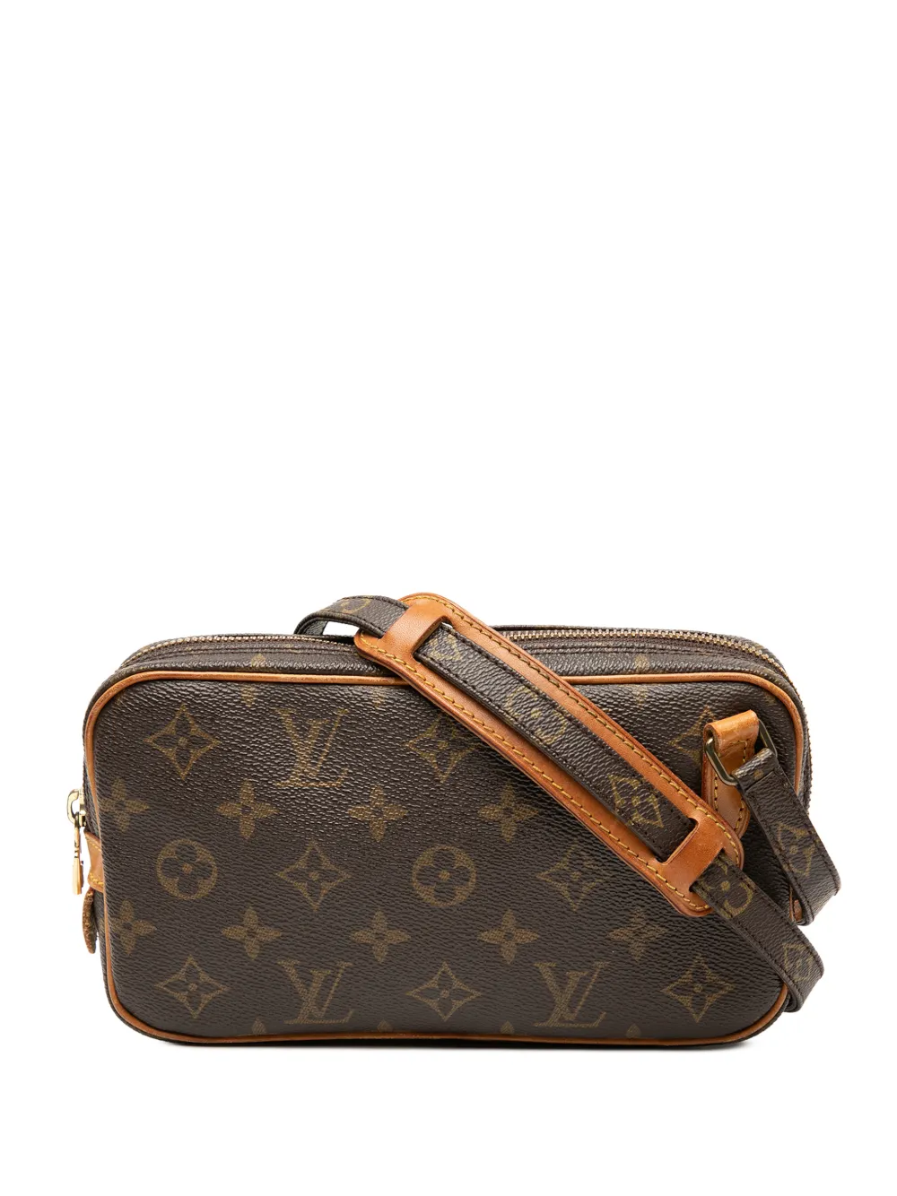 Louis Vuitton 1992 Monogram Pochette Marly Bandouliere Umhängetasche in Braun Monogram-Leder