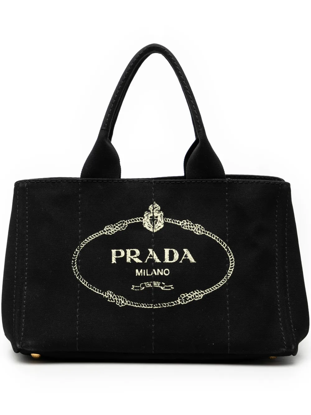 Prada Pre-Owned 2013-2025 Canvas Canapa Logo satchel - Schwarz