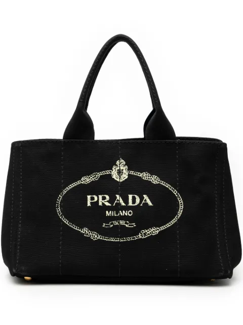 Prada Pre-Owned 2013-2025 Canvas Canapa Logo satchel