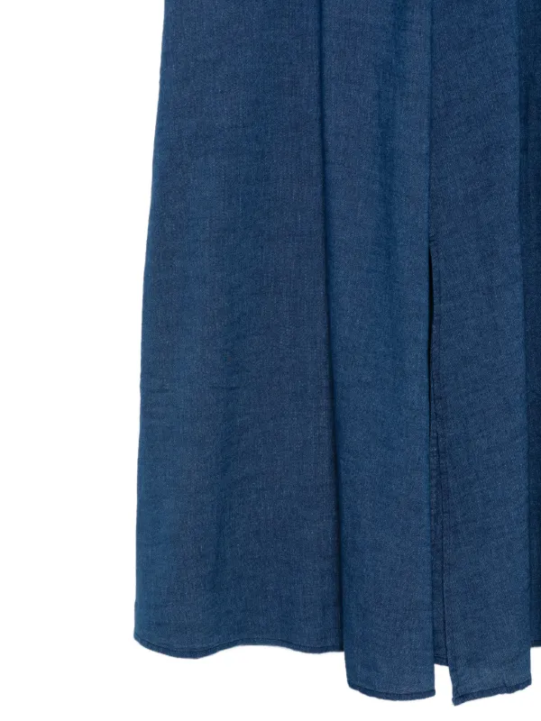 dkny blue midi dress DKNY Womens Size 12 V Neck Ruffle Half Sleeve Printed Midi Dress Blue