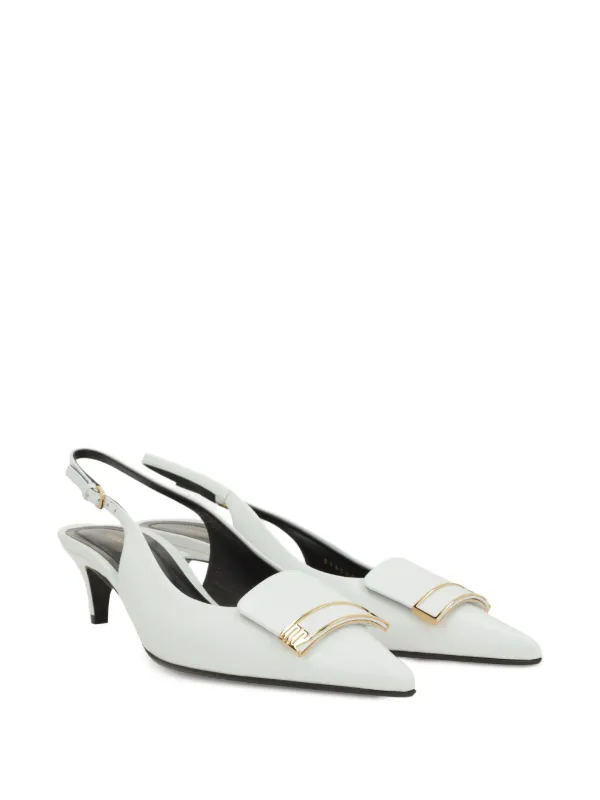 Sergio Rossi Sr Evolv Slingback Pumps | White | FARFETCH