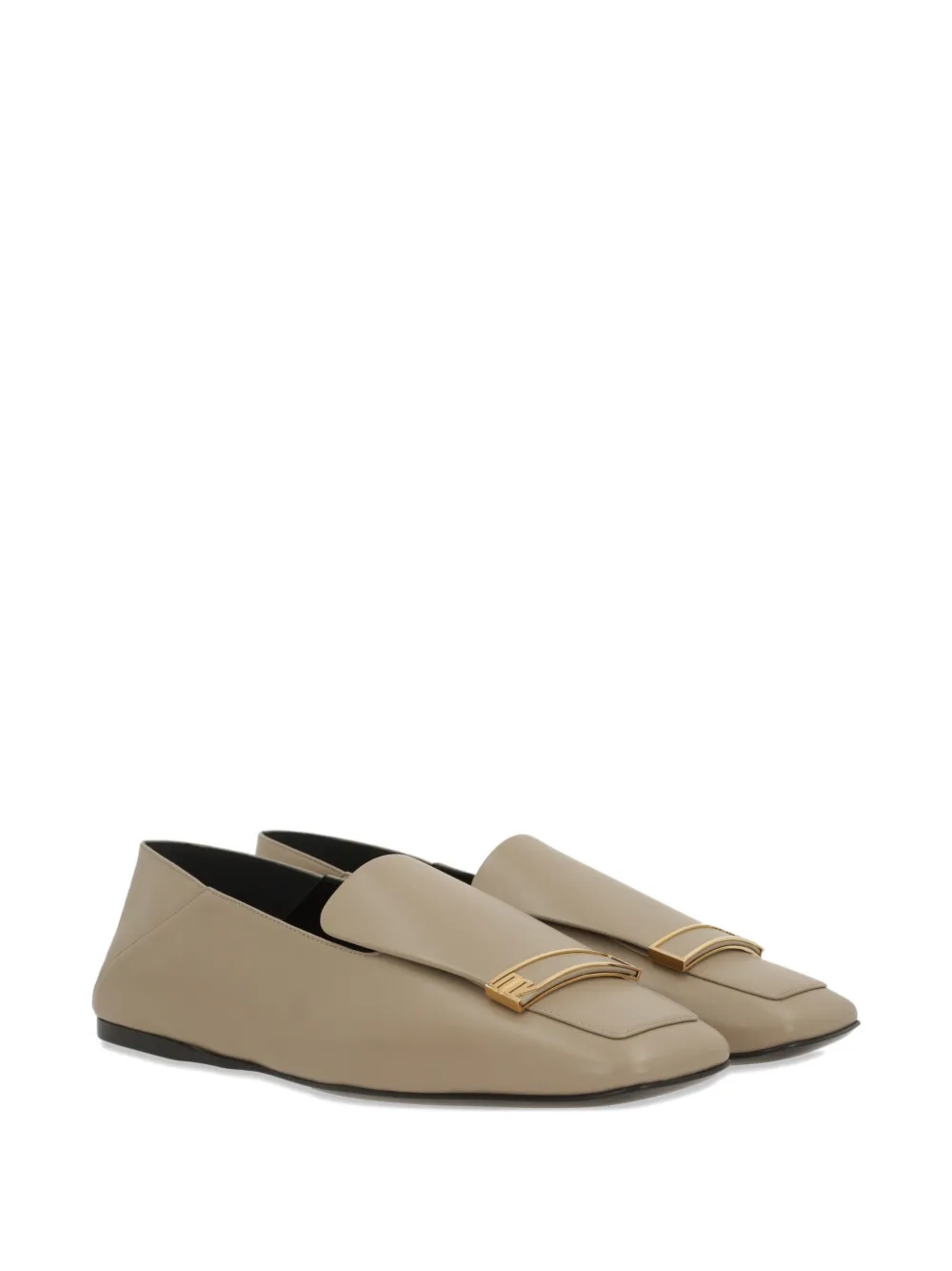 Sergio Rossi Sr Evolv logo-detail leather loafers Beige