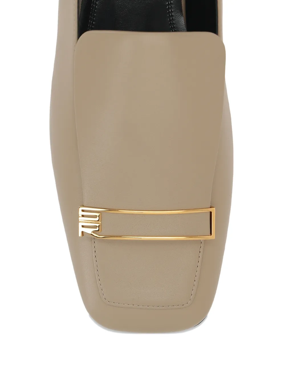 Sergio Rossi Sr Evolv logo-detail leather loafers Beige