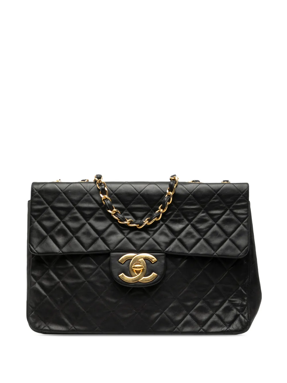 CHANEL Pre-Owned 1991-1994 Maxi XL Classic Lambskin Single Flap shoulder bag - Nero