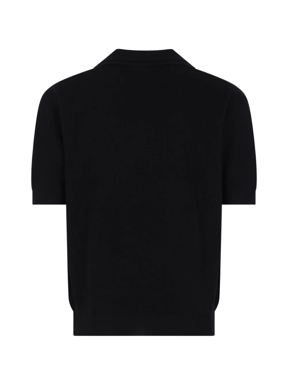Roberto Collina Opengebreid T-shirt met korte mouwen Zwart