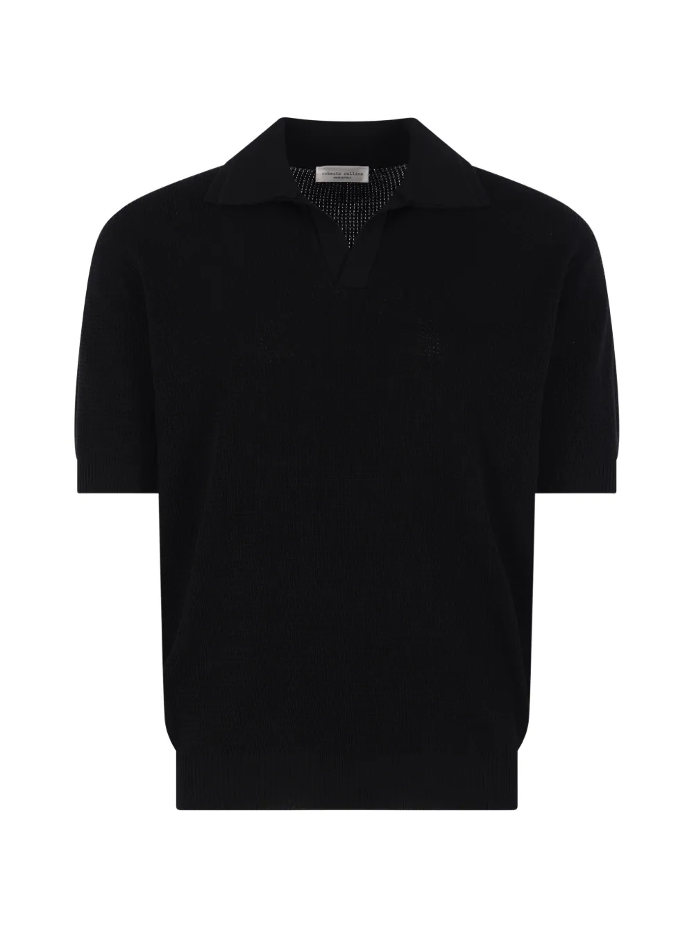 Roberto Collina open-knit short-sleeve T-shirt - Schwarz