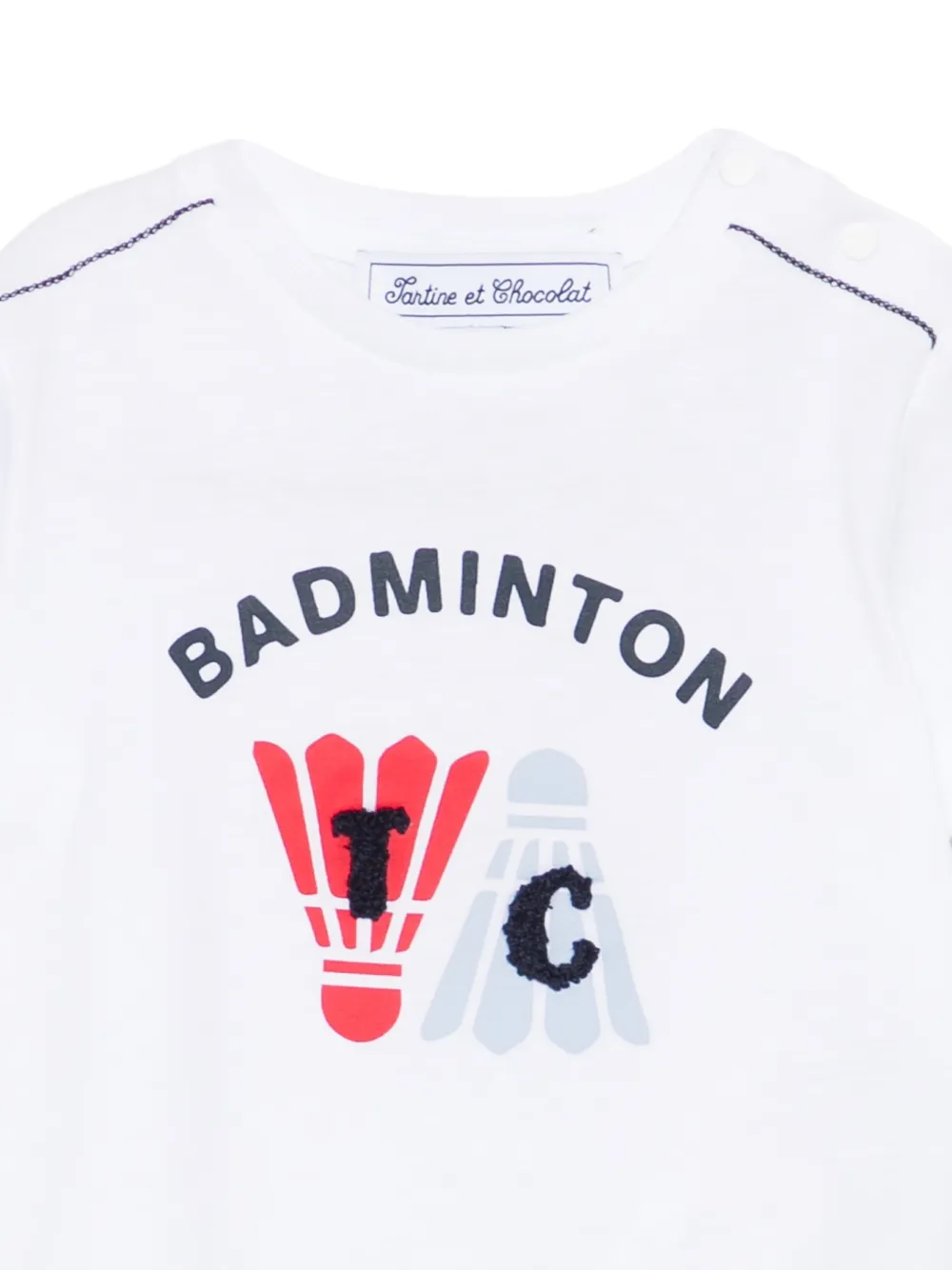  Tartine Et Chocolat Badminton-print T-shirt - White 