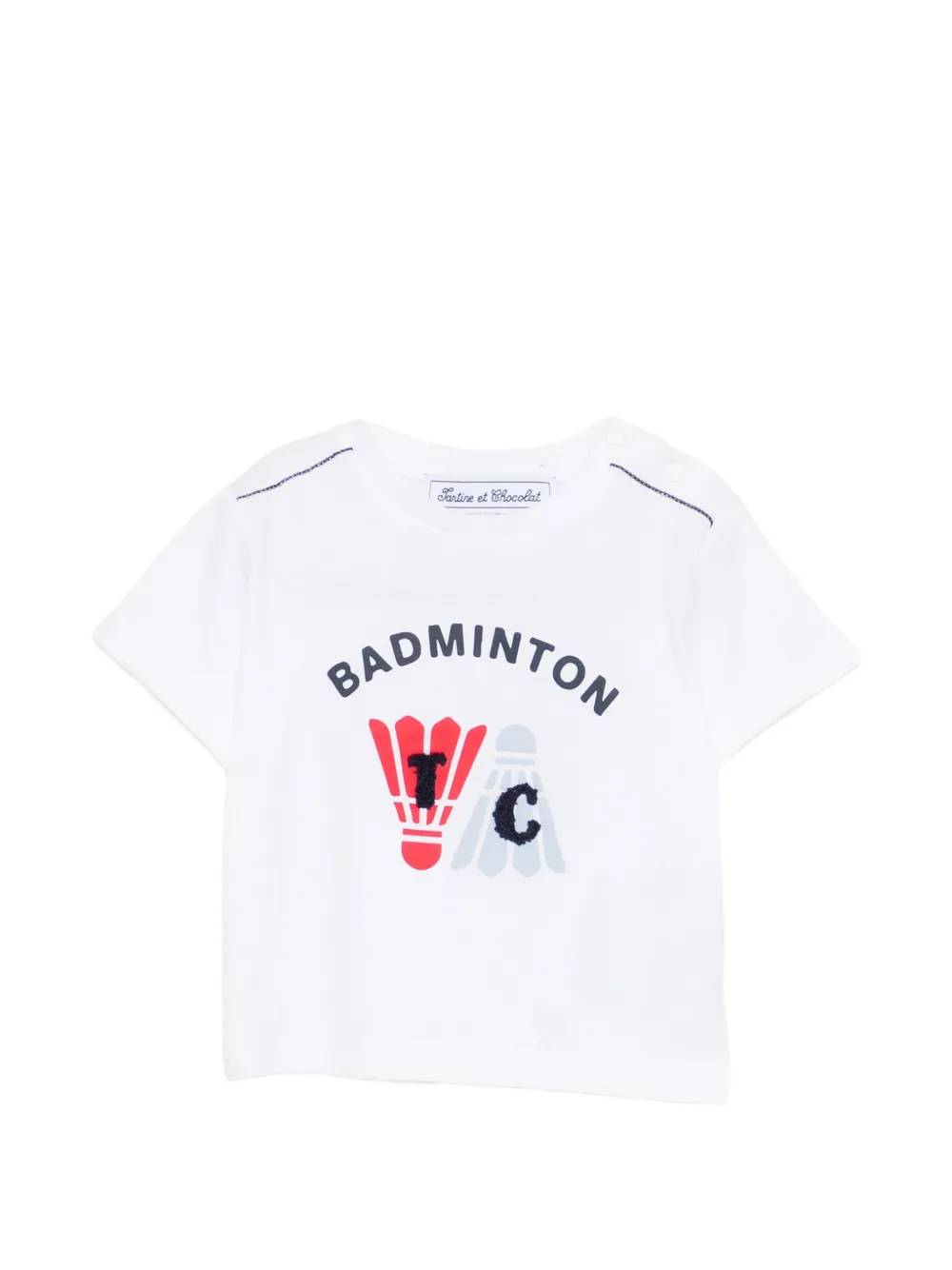 Tartine Et Chocolat badminton-print T-shirt - Bianco