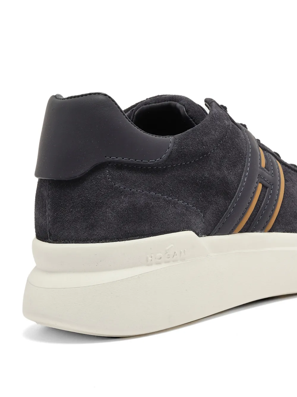 Hogan logo-patch suede sneakers Blauw
