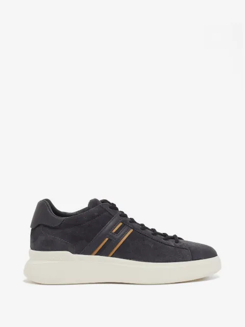 Hogan logo-patch suede sneakers