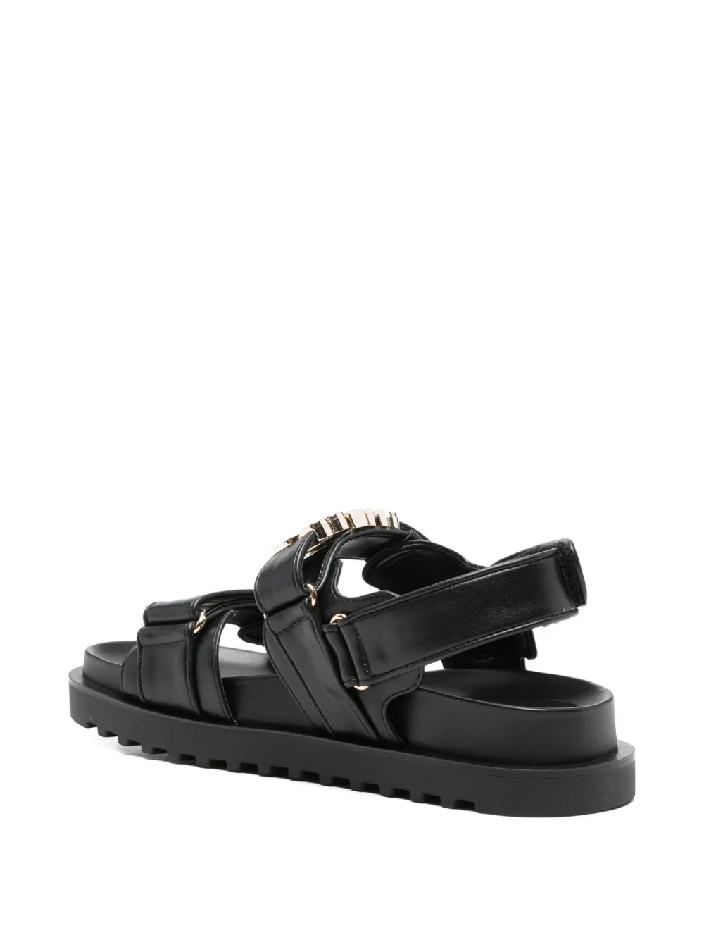 GUESS USA Sandalen met logoplakkaat Zwart