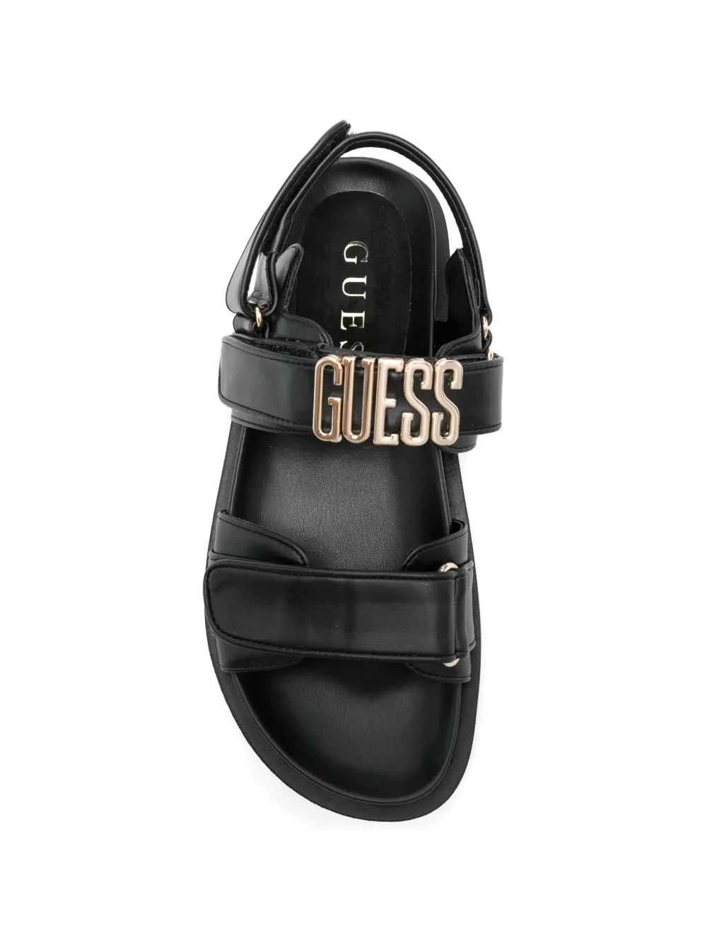 GUESS USA Sandalen met logoplakkaat Zwart