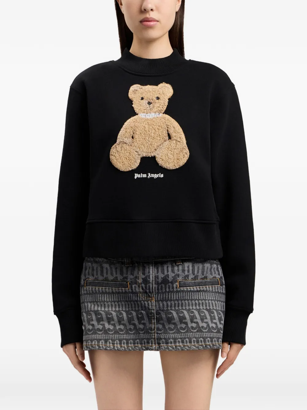  Palm Angels Bear-graphic Sweatshirt - Black 