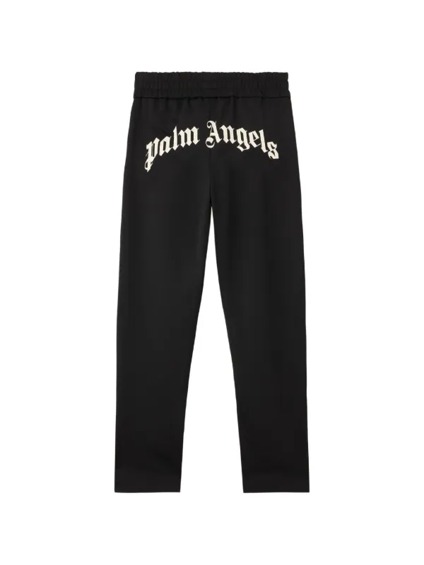 25AW新作 PalmAngels トラックパンツ　パームエンジェルス M 黒 Palm Angels ロゴ トラックパンツ | ブラック | FARFETCH JP