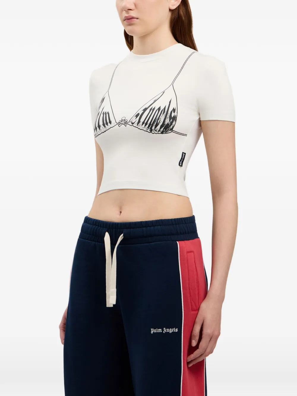Palm Angels T-shirt met grafische print Wit