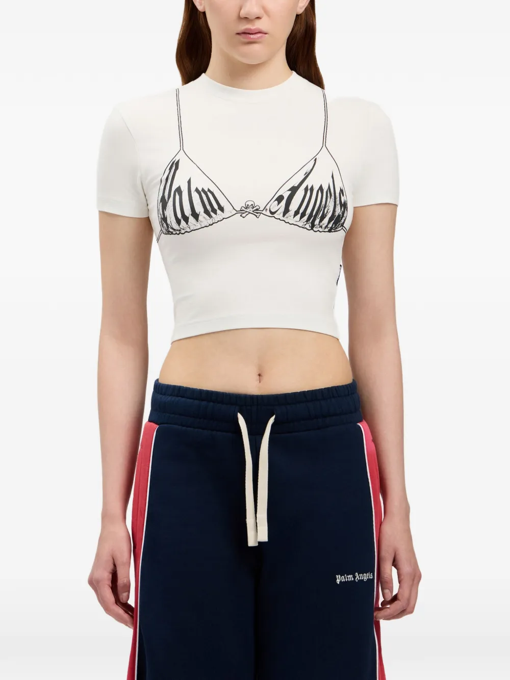 Palm Angels T-shirt met grafische print Wit
