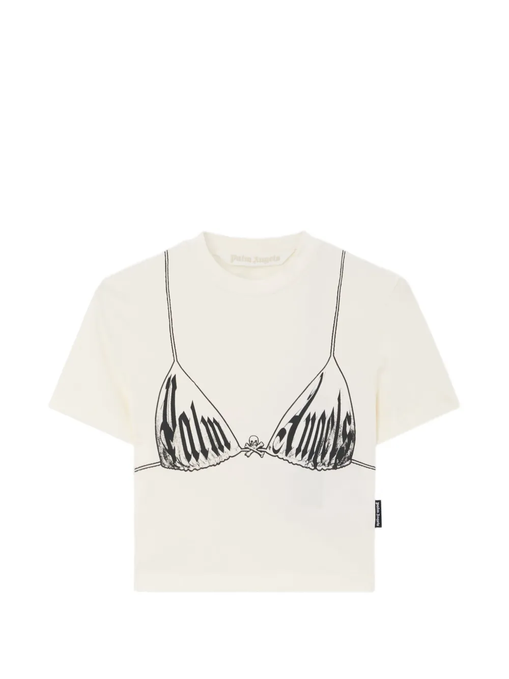 Palm Angels graphic-print cropped T-shirt - Weiß